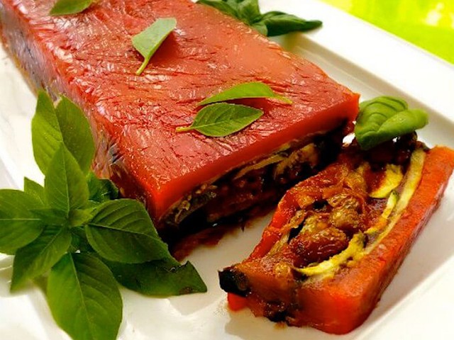 ΤΕΡΙΝ από ψητά λαχανικά με τυρί κρέμα