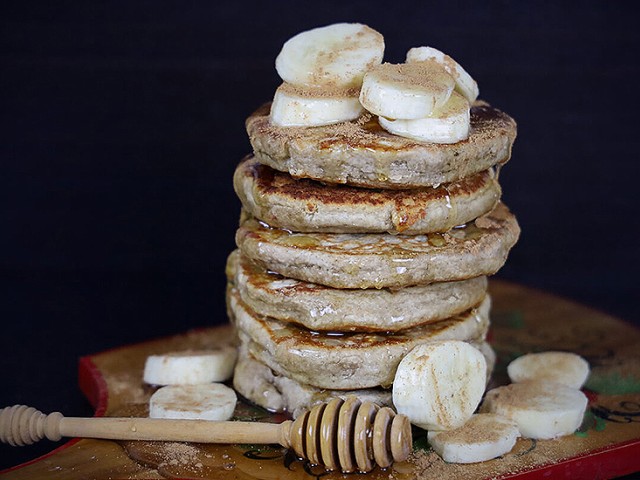 ΤΗΓΑΝΙΤΕΣ βρώμης με μπανάνα & μέλι