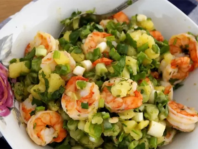 ΠΑΤΑΤΟΣΑΛΑΤΑ με γαρίδες